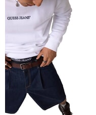 GUESS JEANS SLIM LOGO Felpa purwhite - Felpe Uomo - 5