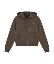 GUESS JEANS EMBRO Felpa con cappuccio e zip dark coffee - Felpe Donna - 3