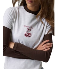 GUESS JEANS CHERRY REGULAR T-shirt a maniche corte gj lt grey heather - T-shirt e Top Donna - 4
