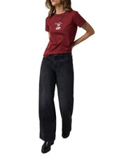 GUESS JEANS CHERRY REGULAR T-shirt a maniche corte vineyard red - T-shirt e Top Donna - 3
