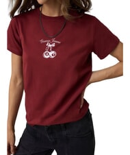 GUESS JEANS CHERRY REGULAR T-shirt a maniche corte vineyard red - T-shirt e Top Donna - 4