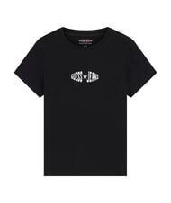 GUESS JEANS PRINT SLIM T-shirt slim a maniche corte jetbla - T-shirt e Top Donna - 5