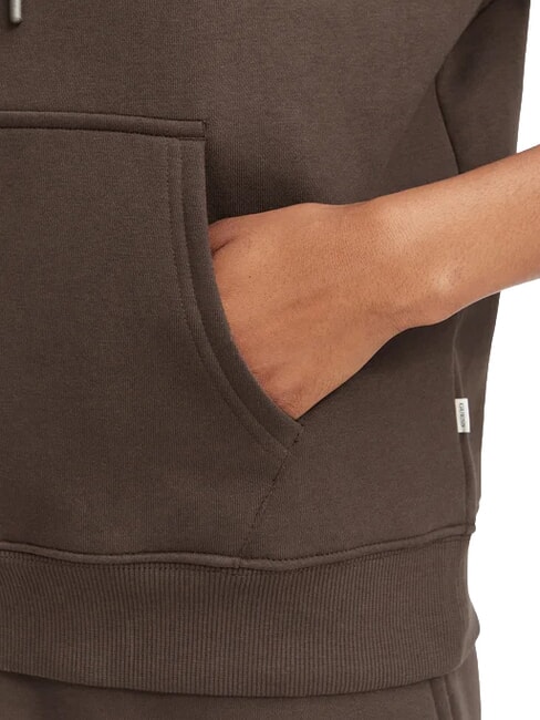 REGULAR MINI Felpa con cappuccio dark coffee - Felpe Donna