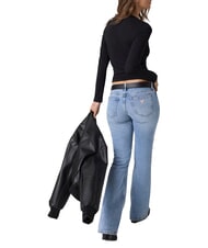GUESS JEANS SLIM LOGO EMBOSSED T-shirt a manica lunga jetbla - Felpe Uomo - 4