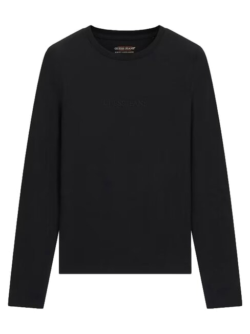 SLIM LOGO EMBOSSED T-shirt a manica lunga jetbla - Felpe Uomo