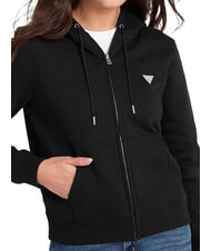 GUESS JEANS REGULAR MINI Felpa con cappuccio e zip jetbla - Felpe Donna - 3