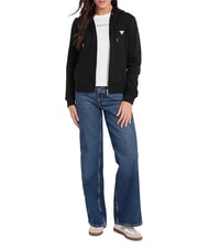 GUESS JEANS REGULAR MINI Felpa con cappuccio e zip jetbla - Felpe Donna - 4