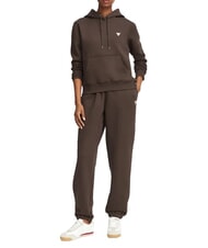 GUESS JEANS REGULAR MINI Felpa con cappuccio dark coffee - Felpe Donna - 3