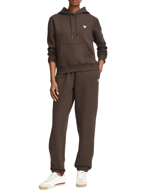 REGULAR MINI Felpa con cappuccio dark coffee - Felpe Donna