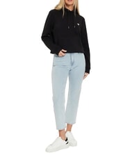 GUESS JEANS REGULAR MINI Felpa con cappuccio jetbla - Felpe Donna - 3