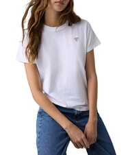 GUESS JEANS TRIANGLE Maglietta in cotone purwhite - T-shirt e Top Donna - 4