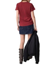 GUESS JEANS TRIANGLE Maglietta in cotone vineyard red - T-shirt e Top Donna - 2