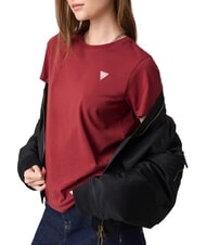 GUESS JEANS TRIANGLE Maglietta in cotone vineyard red - T-shirt e Top Donna - 4
