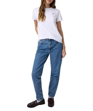 GUESS JEANS TRIANGLE Maglietta in cotone purwhite - T-shirt e Top Donna - 3