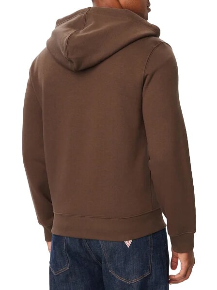 SLIM MINI Felpa con zip e cappuccio dark coffee - Felpe Uomo