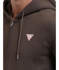 GUESS JEANS SLIM MINI Felpa con zip e cappuccio dark coffee - Felpe Uomo - 6