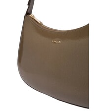 FURLA MARGOT Borsa a spalla, in pelle verniciata muddy gray - Borse Donna - 5