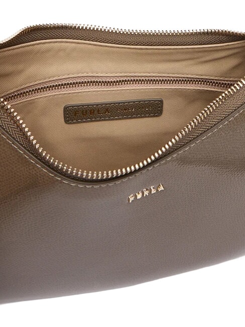 MARGOT Borsa a spalla, in pelle verniciata muddy gray - Borse Donna