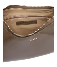 FURLA MARGOT Borsa a spalla, in pelle verniciata muddy gray - Borse Donna - 6