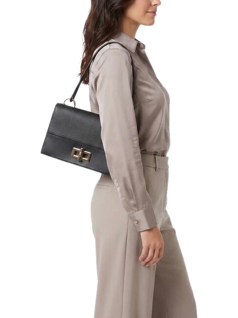 AMELIA Borsa in pelle a spalla, con tracolla Nero - Borse Donna