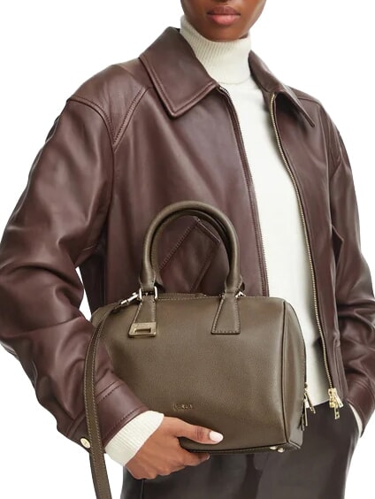OLIVIA Bauletto a mano, con tracolla muddy gray - Borse Donna