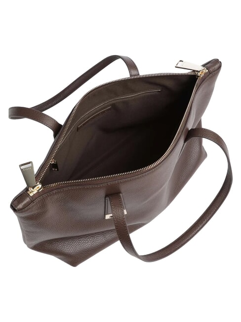 OLIVIA Shopper in pelle espresso - Borse Donna
