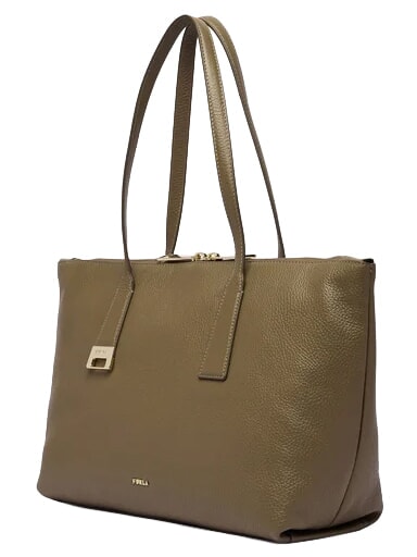 OLIVIA Shopper in pelle muddy gray - Borse Donna
