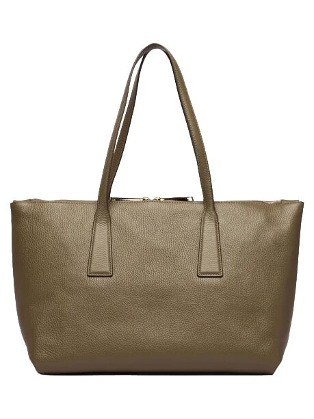 OLIVIA Shopper in pelle muddy gray - Borse Donna