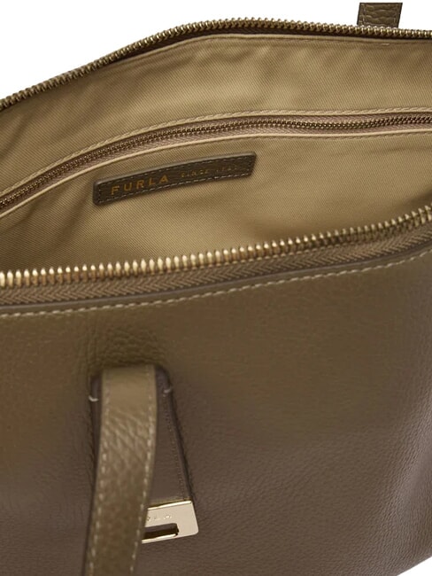 OLIVIA Shopper in pelle muddy gray - Borse Donna