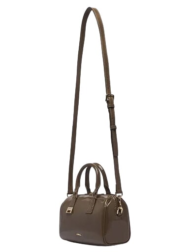 OLIVIA Borsa in pelle bauletto a mano, con tracolla muddy gray - Borse Donna