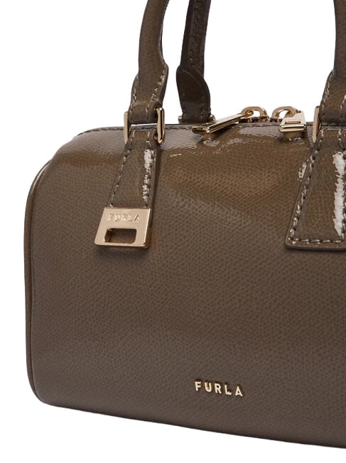 OLIVIA Borsa in pelle bauletto a mano, con tracolla muddy gray - Borse Donna