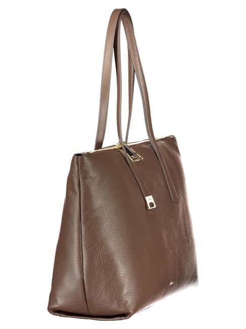 OLIVIA Borsa shopping a spalla, in pelle muddy gray - Borse Donna
