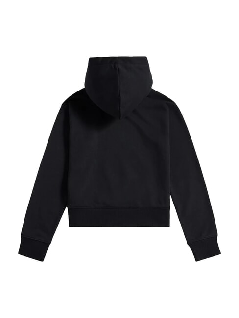 CROPPED FT Felpa full zip, con cappuccio nb caviar - Felpe
