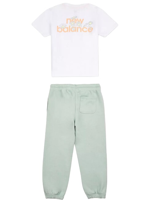 FLORAL LOGO Kit T-shirt + Pantaloni Tuta nb bright white - Tute