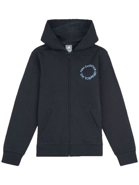 CIRCULAR LOGO Felpa Bambino, Full Zip nb caviar - Felpe