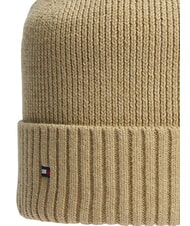 TOMMY HILFIGER TH FLAG Cappello beanie in cotone con risvolto safari canvas - Cappelli - 3