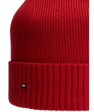 TOMMY HILFIGER TH FLAG Cappello beanie in cotone con risvolto medium red - Cappelli - 3