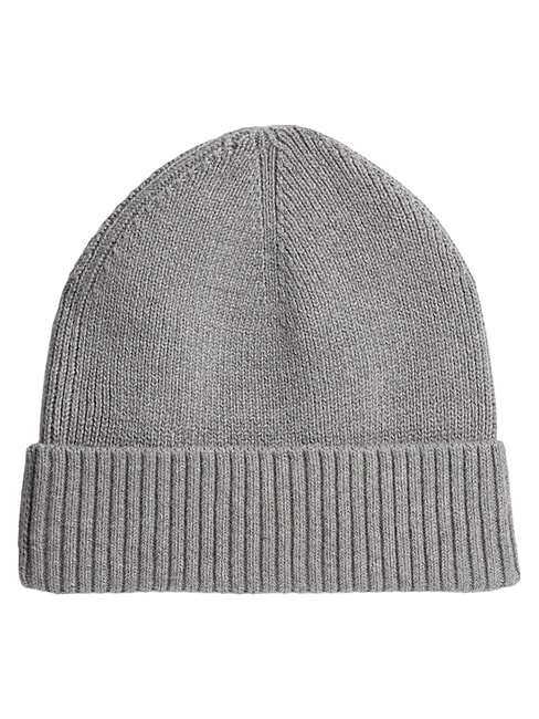 TH FLAG Cappello beanie in cotone con risvolto medium grey heather - Cappelli