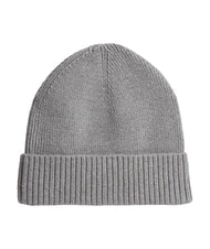 TOMMY HILFIGER TH FLAG Cappello beanie in cotone con risvolto medium grey heather - Cappelli - 2