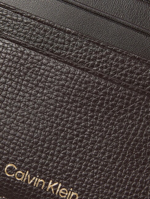 PREMIUM LEATHER Portacard piatto in pelle ck dark brown - Portafogli Uomo