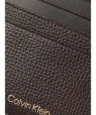 CALVIN KLEIN PREMIUM LEATHER Portacard piatto in pelle ck dark brown - Portafogli Uomo - 3