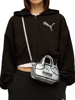 1976 METALLIC MICRO GRIP Borsa mini a mano, con tracolla glacial gray- black - Borse Donna