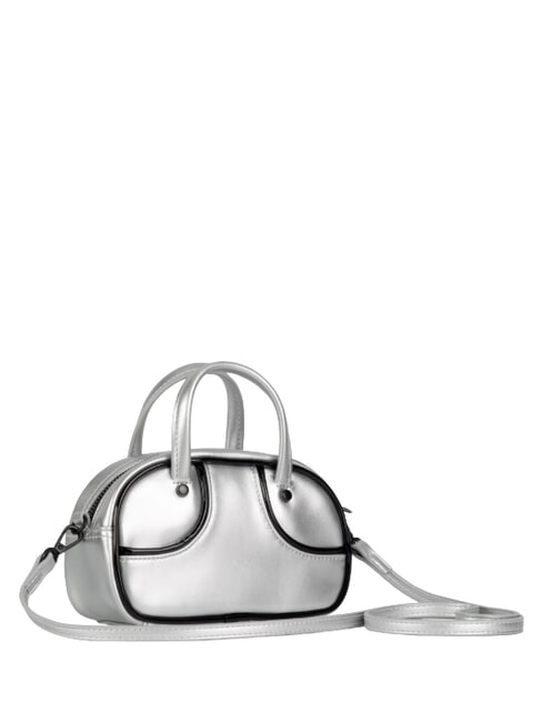 1976 METALLIC MICRO GRIP Borsa mini a mano, con tracolla glacial gray- black - Borse Donna