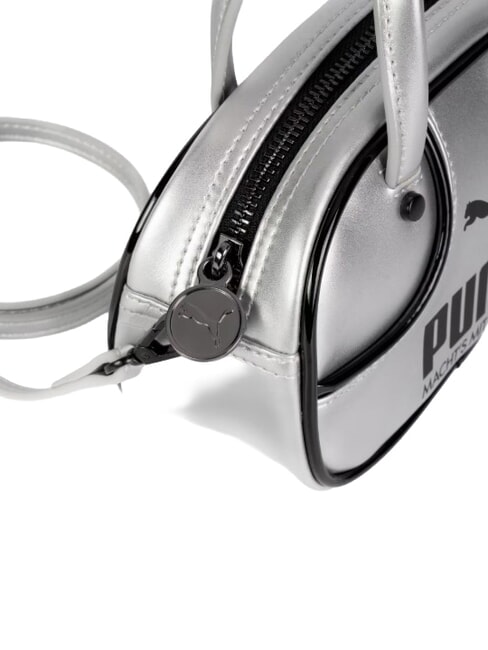 1976 METALLIC MICRO GRIP Borsa mini a mano, con tracolla glacial gray- black - Borse Donna
