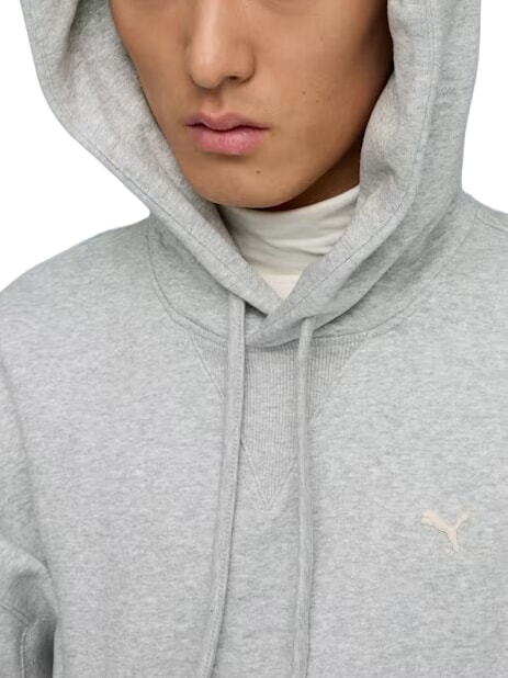 SELECT Felpa con cappuccio light gray heather - Felpe