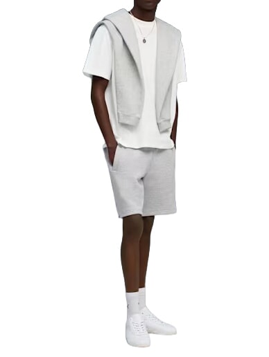 SELECT Pantaloncini corti in cotone light gray heather - Pantaloni