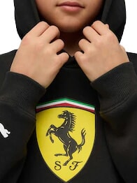FERRARI Felpa con cappuccio black - Felpe