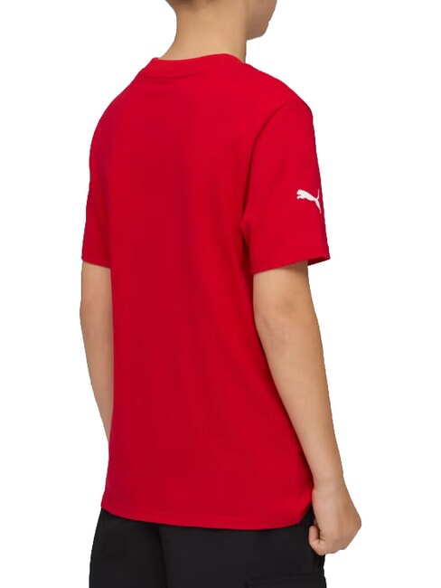 FERRARI T-shirt a maniche corte, in cotone rosso corsa - T-shirt