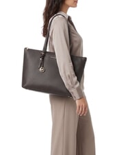 MICHAEL KORS QUINN Borsa shopping a spalla, in pelle chocolate - Borse Donna - 2
