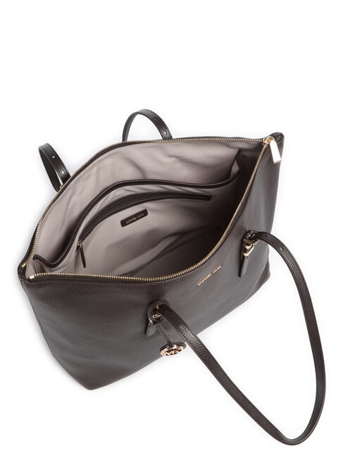 QUINN Borsa shopping a spalla, in pelle chocolate - Borse Donna